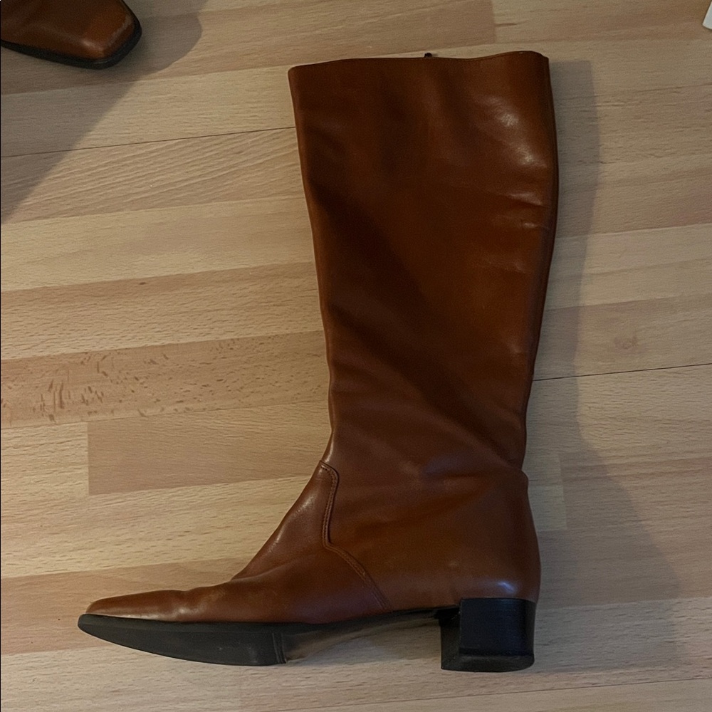 Amalfi Brown Leather Knee-High Boots